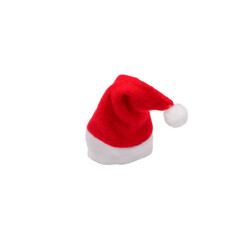Isolated Santa Claus hat on white background. Winter concept, New Year holiday
