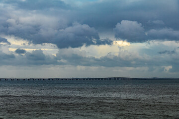 Landscape with Tagus River and Vasco da Gama Bridge in the background