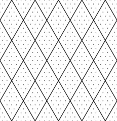 Seamless geometric diamonds and dots pattern and texture.