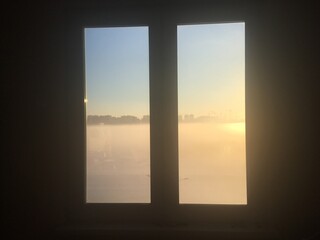 fog outside the window