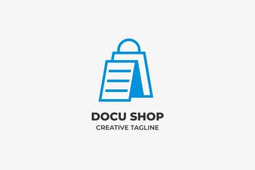 Fototapeta premium Document Storage Shop Minimalist Logo