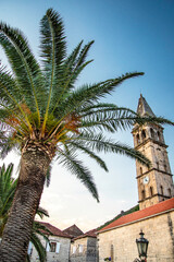 Fototapeta na wymiar St. Nicholas Church tower,Perast,bay of Kotor,Montenegro.