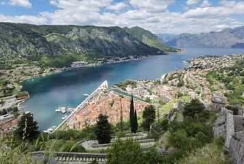 summer day in the town of motor montenegro