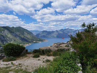 beautiful summer day in the city of kotor montenegro