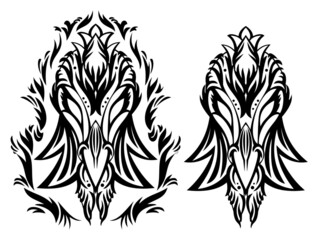 Art design of Chinese Zodiac for artwork decoration, coloring or tattoo.