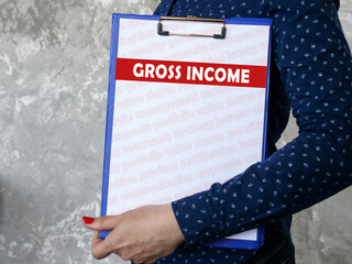 Business concept meaning GROSS INCOME with inscription on the page.