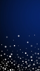 White dots Christmas background. Subtle flying sno