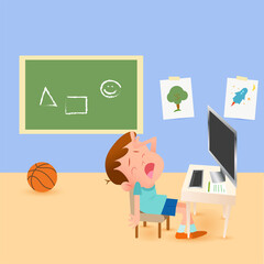 Homeschool stressed boy