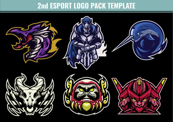 E-sport Bundle Logo Template 2 © Ainn
