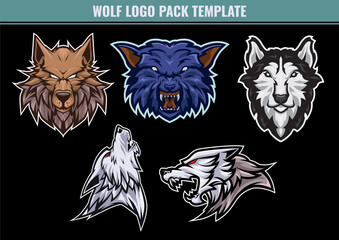 Wolf Pack Mascot Logo