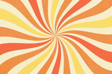 Retro Background Groovy 60s 70s Poster. Rainbow pastels swirl twisting colorful background. - obrazy, fototapety, plakaty