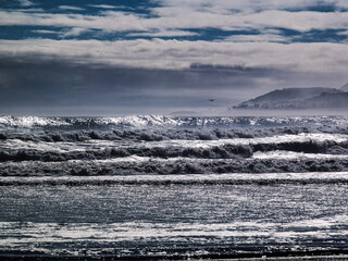 storm over the sea