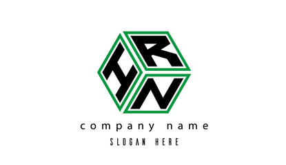 HRN polygon creative latter logo