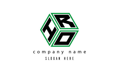 HRO polygon creative latter logo