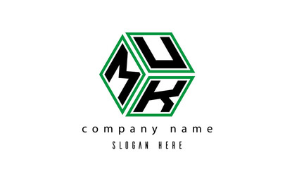 MUK polygon creative latter logo
