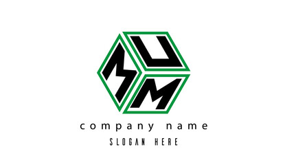 MUM polygon creative latter logo