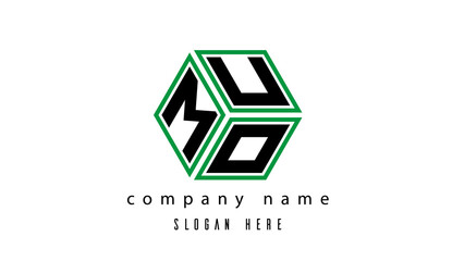 Fototapeta premium MUO polygon creative latter logo