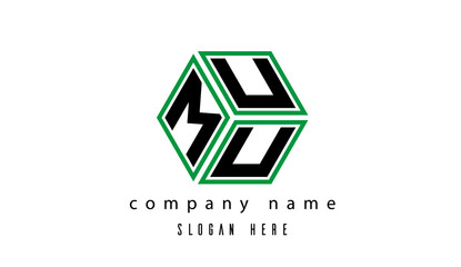 MUU polygon creative latter logo