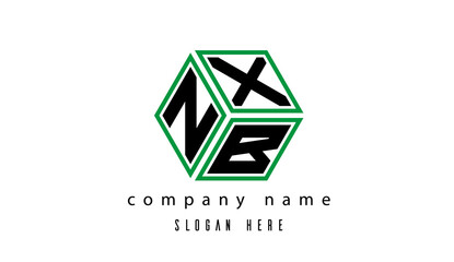 Fototapeta premium NXB polygon creative latter logo