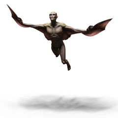 3d-illustration of an isolated dangerous fantasy vampire creature