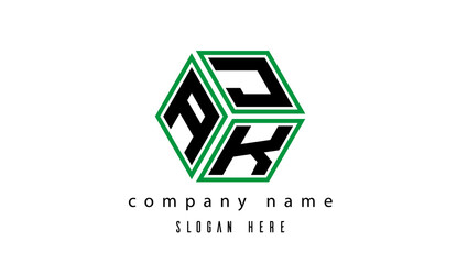 AJK polygon creative latter logo
