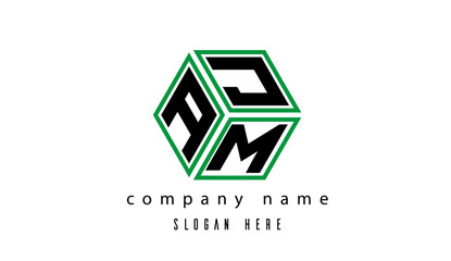 AJM polygon creative latter logo