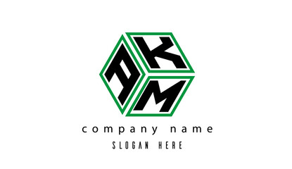 AKM polygon creative latter logo