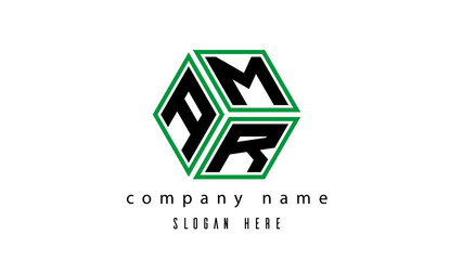 AMR polygon creative latter logo
