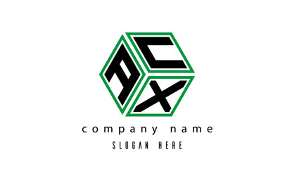 ACX polygon creative  letter logo