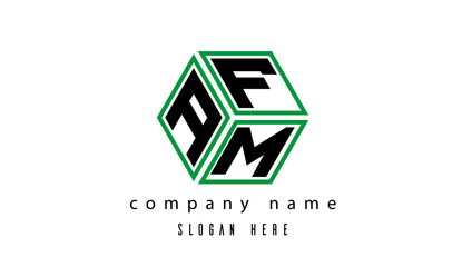 AFM polygon creative  letter logo