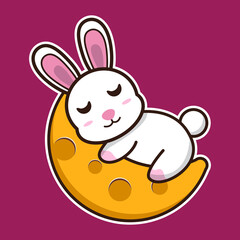 vector illustration of cute bunny