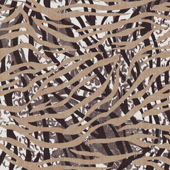 Abstract animal skin tiger seamless pattern design. Tiger, zebra fur. seamless background for fabric, textile, design, cover, wrapping.