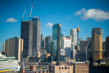 Fototapeta na wymiar オーストラリアのシドニーにある観光名所を観光している風景 Scenes of sightseeing in Sydney, Australia.