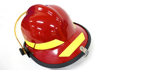 Helmet used by firefighters, this head protection serves to protect their head when working in a...