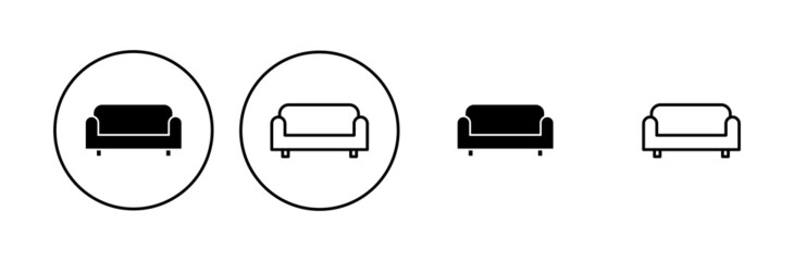 Sofa icon set. sofa icon illustration - obrazy, fototapety, plakaty