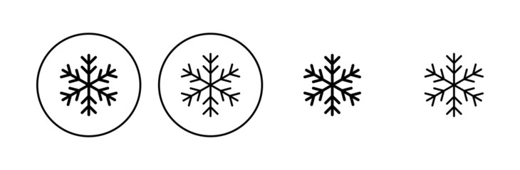 Snow icon set. snowflake icon vector