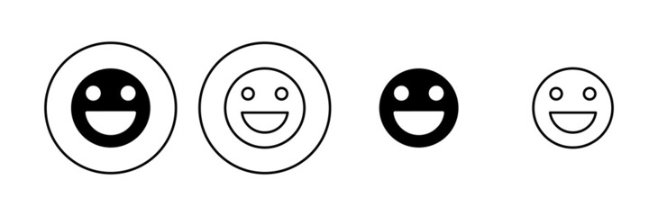 smile icon set. smile emoticon icon. feedback