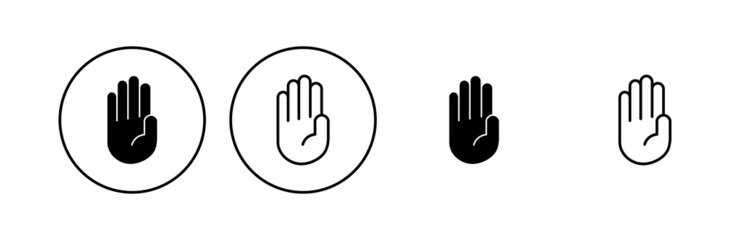 Fototapeta premium Hand icon set. hand vector icon, palm,click