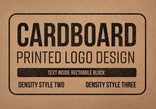 Cardboard Print Text Style