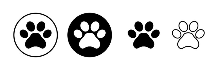 Paw icons set. Paw Print icon © Oliviart