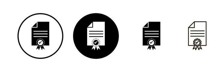 License icons set. Approved or Certified Medal Icon