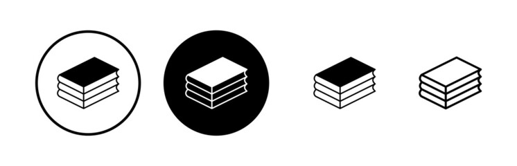 Library icons set. Book icon vector