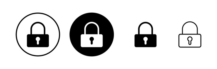 Lock icons set. Encryption icon. Security symbol. Secure. Private