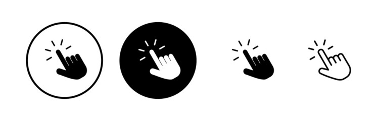 Obraz premium Hand cursor icons set. Hand click icon. Finger pointer isolated vector