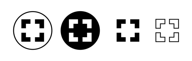 Fullscreen Icons set. Expand to full screen icon for apps and websites. Fullscreen sign icon. Arrows symbol