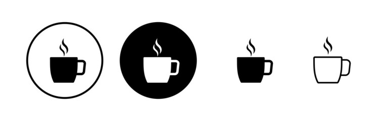 Coffee cup vector icons set. Coffee cup icon. Coffee vector icon. Tea