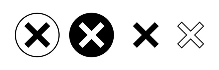 Obraz premium Close icons set. Delete icon. remove, cancel, exit symbol