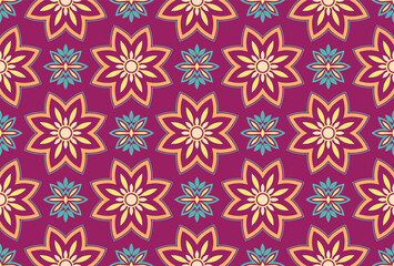 Ethnic fabric texture pattern Abstract Geometric Vector Aztec oriental illustration retro embroidery repeating