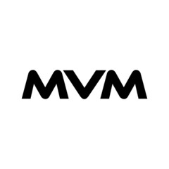 MVM letter logo design with white background in illustrator, vector logo modern alphabet font overlap style. calligraphy designs for logo, Poster, Invitation, etc.