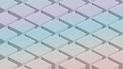 3D Cube pattern Colorful Array Vector Art
